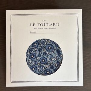 Sézane Foulard Floral Blue Scarf